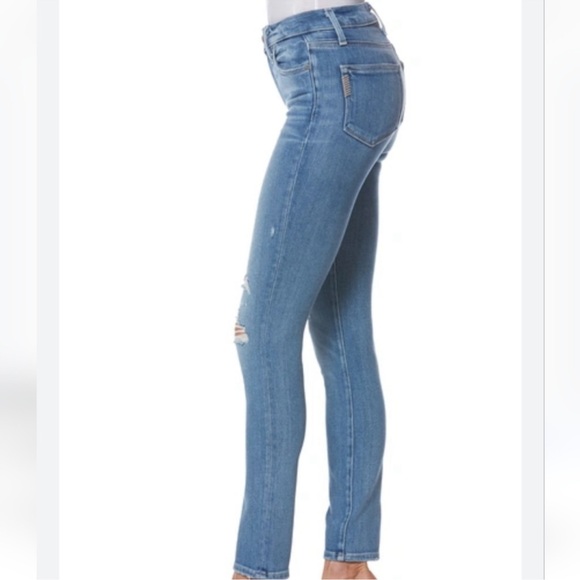 Paige Hoxton Ankle Peg Kayson Distress High Rise Medium Wash Jean - Picture 2 of 8